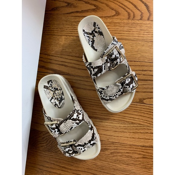 Shu Shop Snakeskin Platform Sandals Size 6 - Picture 3 of 6